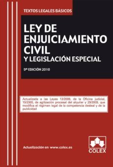 ley de enjuiciamiento civil y legislacion especial (9ª ed.)-9788483422557