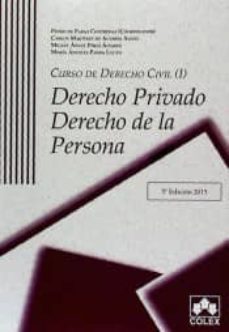curso de derecho civil i. derecho privado. derecho de la persona (5ª ed)-pedro de pablo contreras-9788483424957