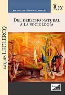 del derecho natural a la sociologia-9789564072357