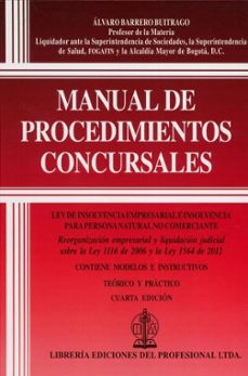 manual de procedimientos concursales-alvaro barrero buitrago-9789587073157