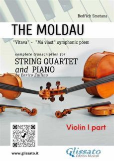 violin i part of "the moldau" for string quartet and piano (ebook)-bed?ich smetana-9791220887557