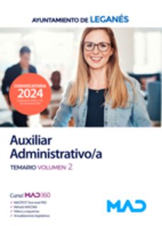 auxiliar administrativo/a del ayuntamiento de leganés. temario vol. 2-9788414281567