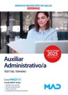auxiliar administrativo/a. test del temario-9788414299067