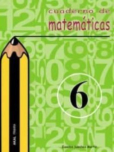 cuaderno de matematicas 6 (primaria)-9788446019367