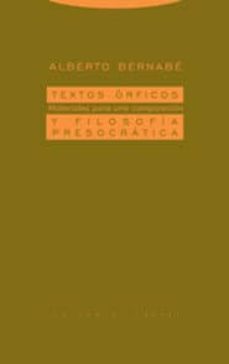 textos orficos y filosofia presocratica-9788481647167