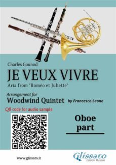oboe part of "je veux vivre" for woodwind quintet (ebook)-9791221374667