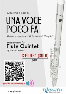 c flute 1 (solo) part of "una voce poco fa" for flute quintet (ebook)-9791221379167