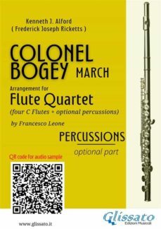 percussions (optional) part of "colonel bogey" for flute quartet (ebook)-9791221381467