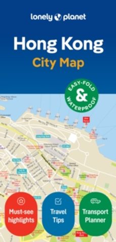 lonely planet hong kong city map-9781787015777