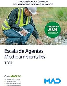 escala de agentes medioambientales: test del temario: organismos autónomos del ministerio de medio ambiente-9788414280577