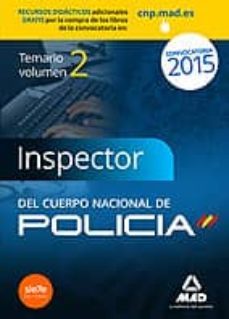 inspectores del cuerpo nacional de policia. temario volumen ii ciencias juridicas.-9788490933077