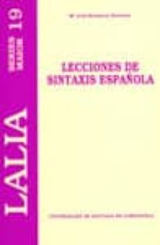 lecciones de sintaxis española-maria jose rodriguez espiñeira-9788497503877