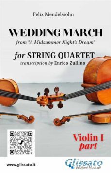 violin i part of "wedding march" by mendelssohn for string quartet (ebook)-9791220855877