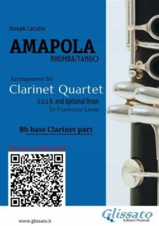 bb bass clarinet part of "amapola" for clarinet quartet (ebook)-9791221386677