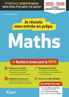 je reussis mon entree en prepa scientifique. mathematiques 2025-2026 (ebook)-9782311221787
