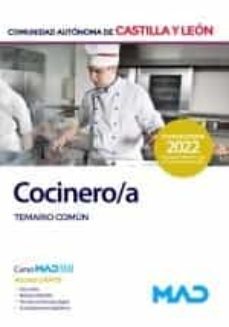 cocinero de la administracion de la comunidad de castilla y leon. temario comun-9788414263587