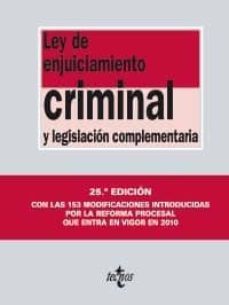 ley de enjuiciamiento criminal y legislacion complementaria (25ª ed.)-9788430950287