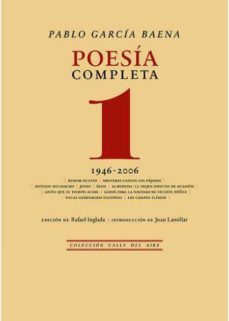 pablo garcia baena. poesia completa volumen 1-9788499275987