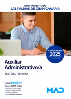 auxiliar administrativo/a del ayuntamiento de las palmas de gran canaria. test del temario-9791370283087