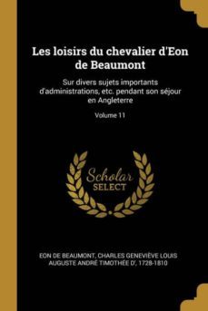 les loisirs du chevalier deon de beaumont-9780274586097