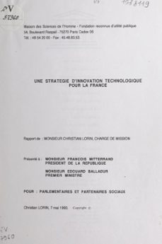 une strategie d'innovation technologique pour la france (ebook)-christian lorin-9782307495697