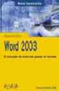 word 2003 (manuales imprescindibles)-9788441516397