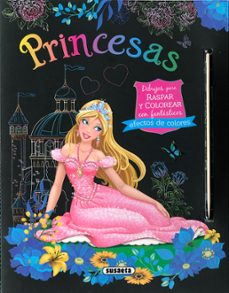 princesas. dibujos para raspar y colorear-9788467798197