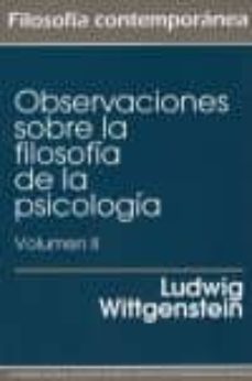 observaciones sobre la filosofia de la psicologia (2 vols.)-ludwig wittgenstein-9789683662897