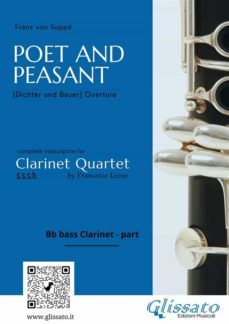 (bb bass clarinet part) poet and peasant overture for clarinet quartet (ebook)-9791220890397