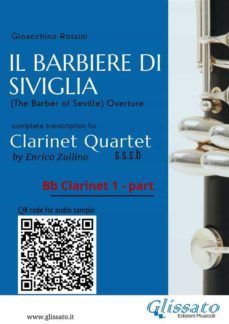 bb clarinet 1 part of "il barbiere di siviglia" for clarinet quartet (ebook)-9791221369397