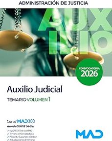 cuerpo de auxilio judicial. temario volumen 1 (administracion de justicia)-9791370282097