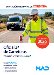 oficial 3ª de carreteras. diputacion provincial de cordoba. temar io volumen 2 y test-9791370287597
