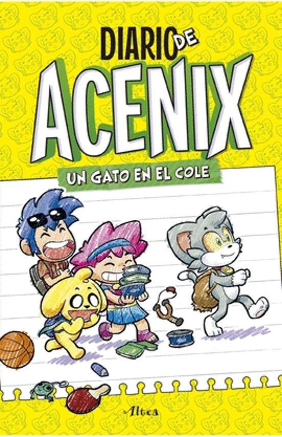 Portada de Un gato en el cole (Diario de Acenix 1)