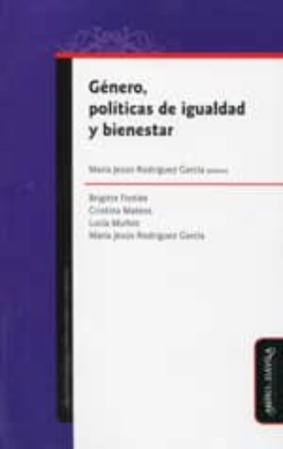 Portada de GENERO  POLITICAS DE IGUALDAD Y BIENESTAR