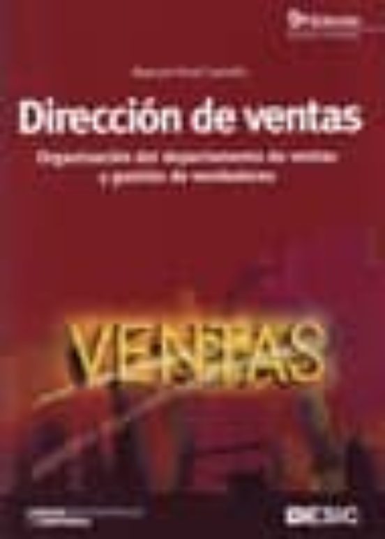 Portada de Dirección de ventas: organización del departamento de ventas y gestión de vendedores