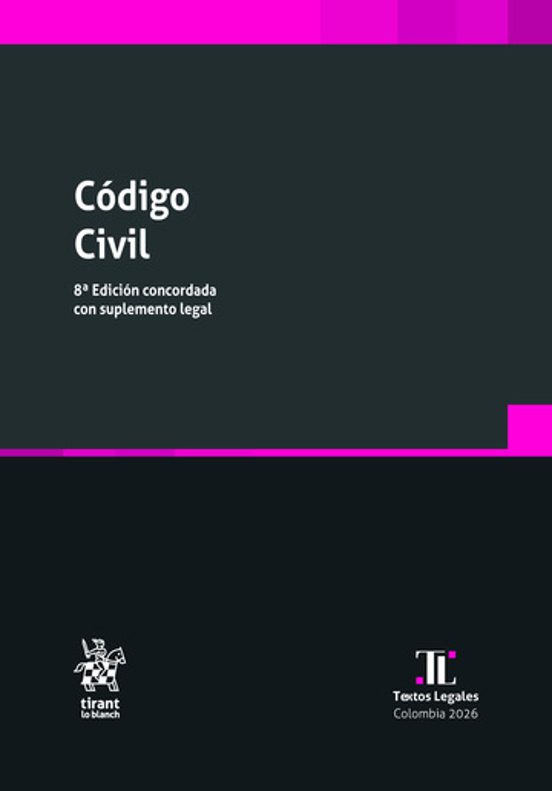 Portada de Código Civil 8ª Edición concordada con suplemento legal