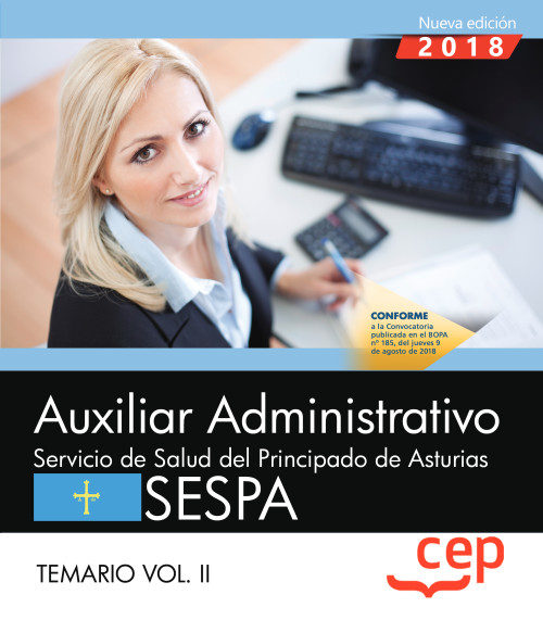 Auxiliar Administrativo Del Servicio De Salud Del Principado De Asturias (sespa): Temario (vol. Ii) por Vv.aa.