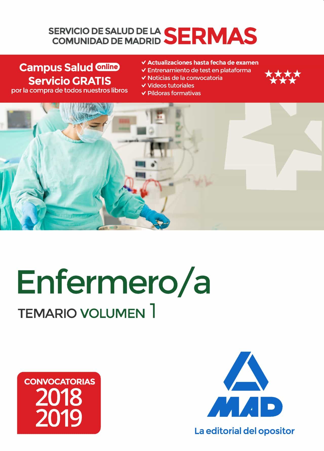 Enfermero/a Del Servicio De Salud De La Comunidad De Madrid. Tema Rio Volumen 1 por Vv.aa.