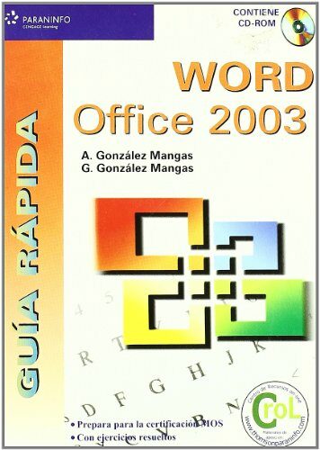 Word Office 2003: Guia Rapida (incluye Cd-rom) por Antonia Gonzalez Mangas;
Gaspar Gonzalez Mangas