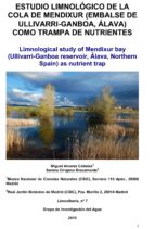 estudio limnológico de la cola de mendixur (embalse de ullivarri-ganboa, álava) como trampa de nutrientes (ebook)-miguel álvarez cobelas-9788460662327 estudio limnológico de la cola de mendixur (embalse de ullivarri-ganboa, álava) como trampa de nutrientes (ebook)-miguel álvarez cobelas-9788460662327