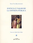 esencia y valor de la opinion publica-franz von holtzendorff-9788486116507 esencia y valor de la opinion publica-franz von holtzendorff-9788486116507