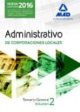 administrativos de las corporaciones locales. temario general volumen 2-9788490937907 administrativos de las corporaciones locales. temario general volumen 2-9788490937907