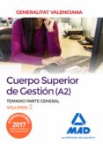 cuerpo superior de gestión de la generalitat valenciana (a2). temario parte general volumen 2-9788414213117 cuerpo superior de gestión de la generalitat valenciana (a2). temario parte general volumen 2-9788414213117