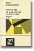 critica de la economia politica del signo-jean baudrillard-9789682307027 critica de la economia politica del signo-jean baudrillard-9789682307027