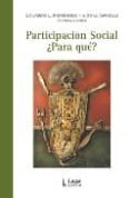 participacion social ¿para que?-eduardo l. menendez-9789508922731 participacion social ¿para que?-eduardo l. menendez-9789508922731