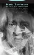 maria zambrano: la vision mas transparente-juan antonio gonzalez fuentes-jose maria beneyto-9788481647037 maria zambrano: la vision mas transparente-juan antonio gonzalez fuentes-jose maria beneyto-9788481647037