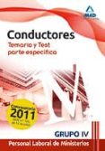 conductores. personal laboral de ministerios. grupo iv. temario y test-9788467668247 conductores. personal laboral de ministerios. grupo iv. temario y test-9788467668247