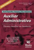 auxiliar administrativo. tecnico auxiliar no sanitario. parte especifica. temario y test. volumen 2. servicio murciano de salud (ebook)-9781524305857 auxiliar administrativo. tecnico auxiliar no sanitario. parte especifica. temario y test. volumen 2. servicio murciano de salud (ebook)-9781524305857