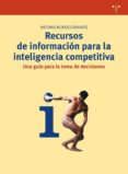 recursos de informacion para la inteligencia competitiva. una gui a para la toma de decisiones-antonio muñoz cañavate-9788497046657 recursos de informacion para la inteligencia competitiva. una gui a para la toma de decisiones-antonio muñoz cañavate-9788497046657