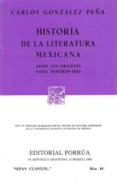 historia de la literatura mexicana-carlos gonzalez peña-9789684325357 historia de la literatura mexicana-carlos gonzalez peña-9789684325357